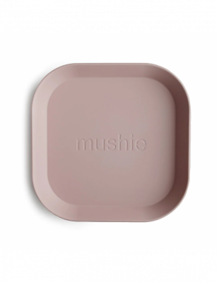 Mushie, Zestaw 2 talerzyków Square Blush