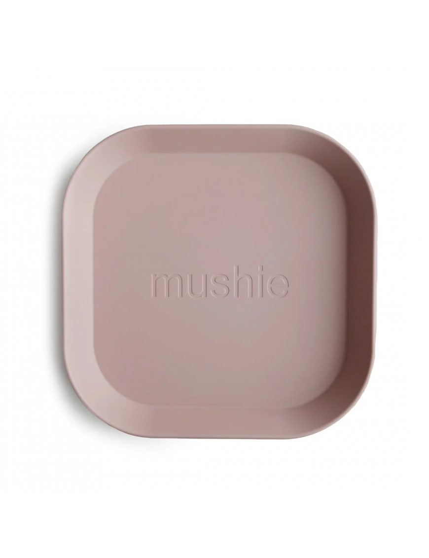 Mushie, Zestaw 2 talerzyków Square Blush