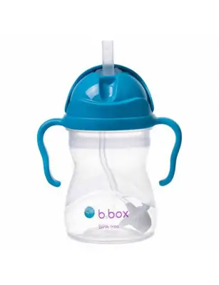B.Box,Bidon niekapek ze słomką 240ml kobaltowy