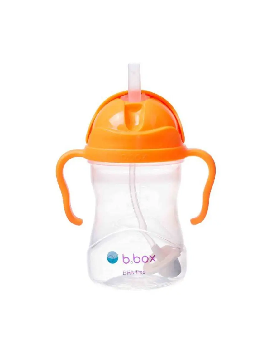 Bidon ze słomką 240 ml, pomarańczowy, b.box