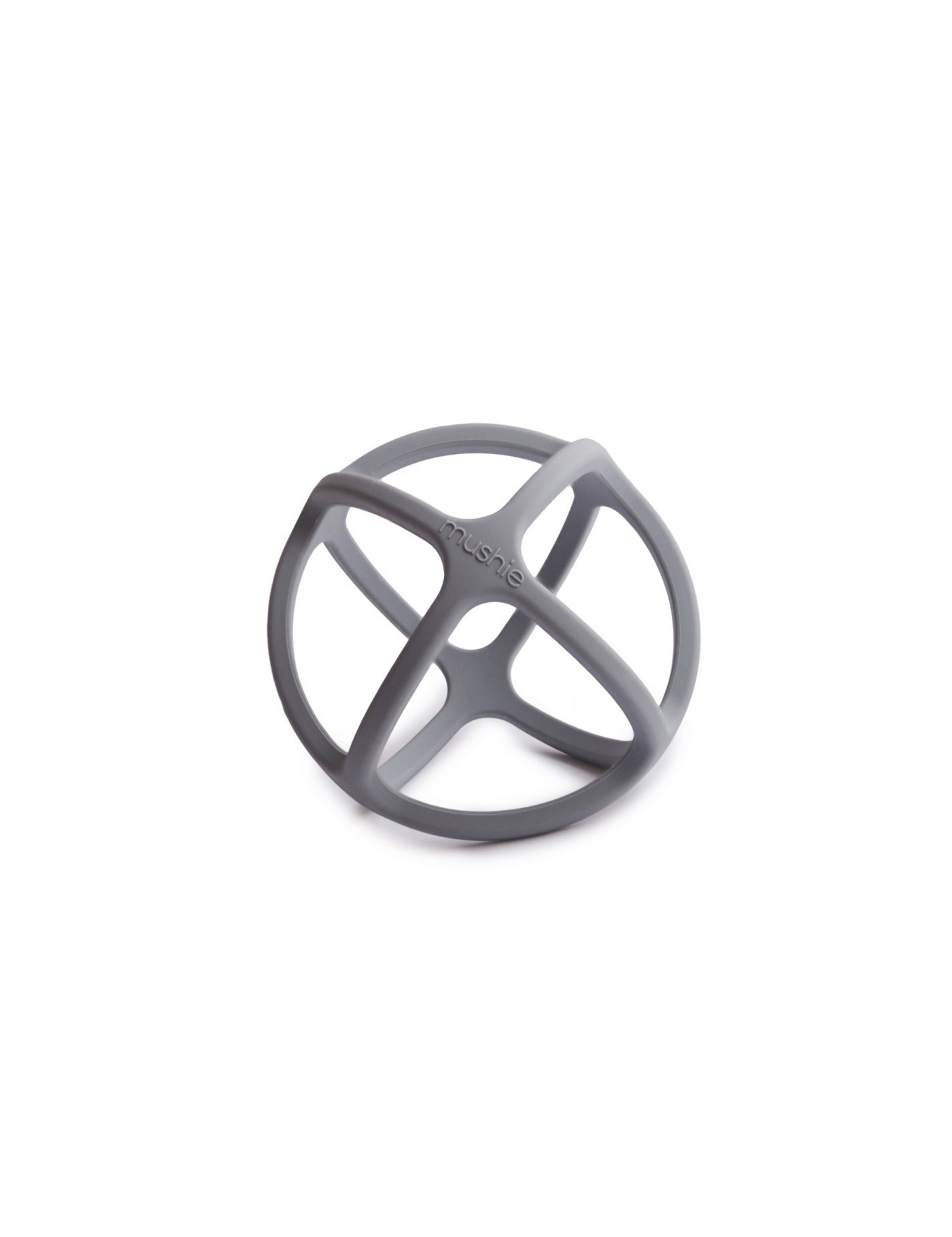 Gryzak Sensoryczny 3D Ball Dove Grey, Mushie Gryzak Sensoryczny 3D Ball Dove Grey, Mushie