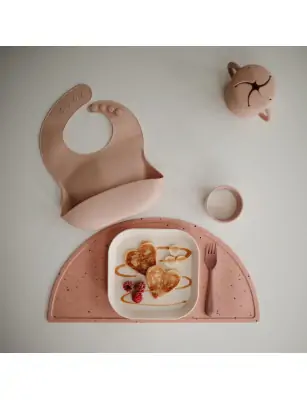 Sililkonowy śliniak Blush, Mushie