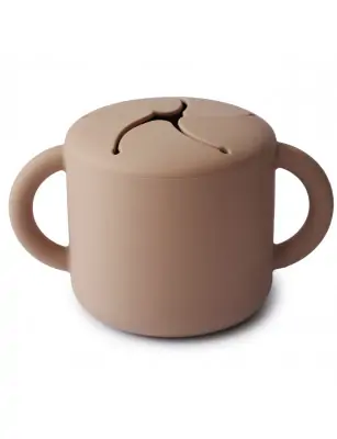 Mushie - Kubek niewysypek na przekąski SNACK CUP Natural