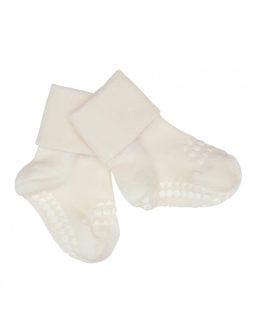 Bambusowe skarpetki antypoślizgowe off White GoBabyGo