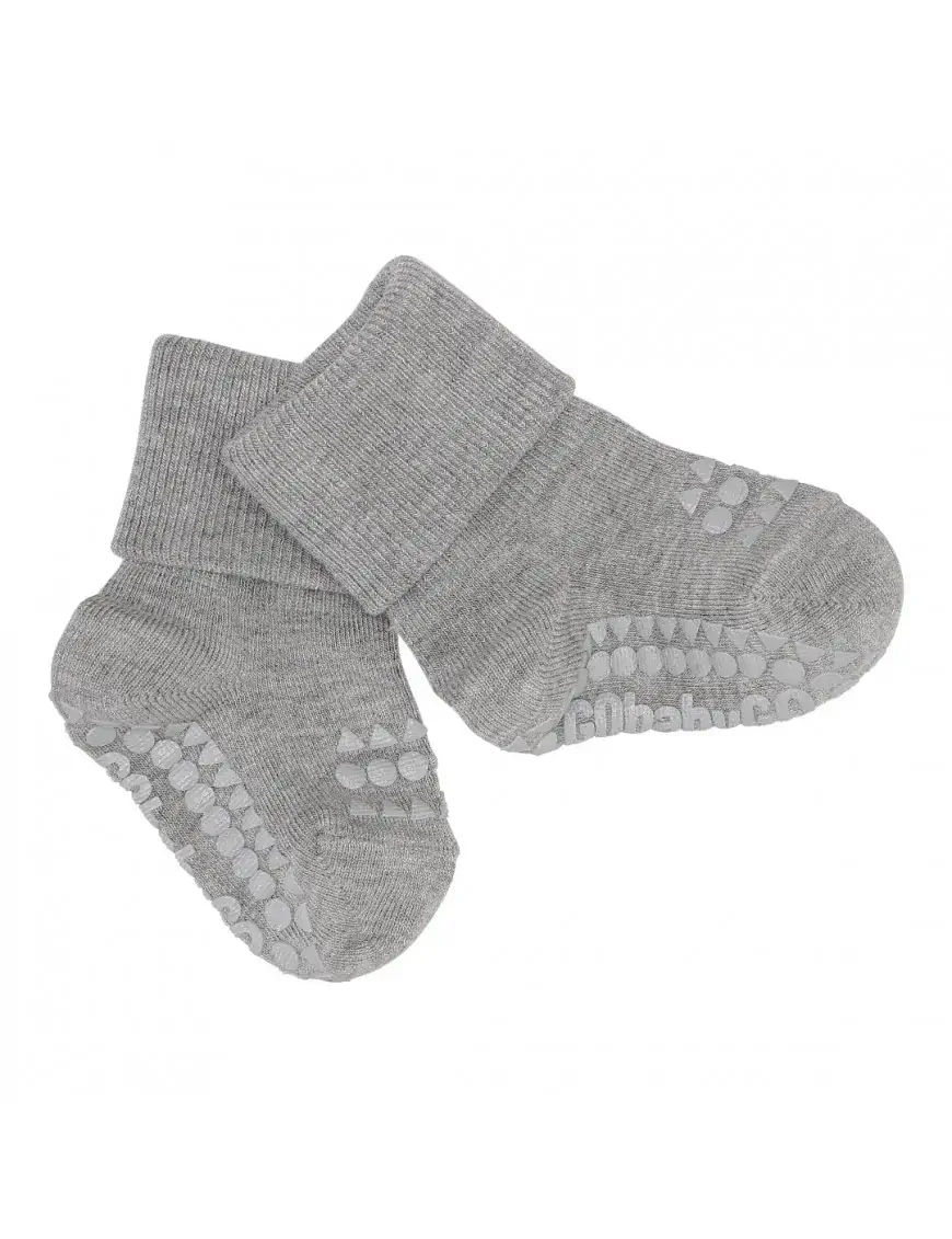 Bambusowe skarpetki antypoślizgowe Grey GoBabyGo