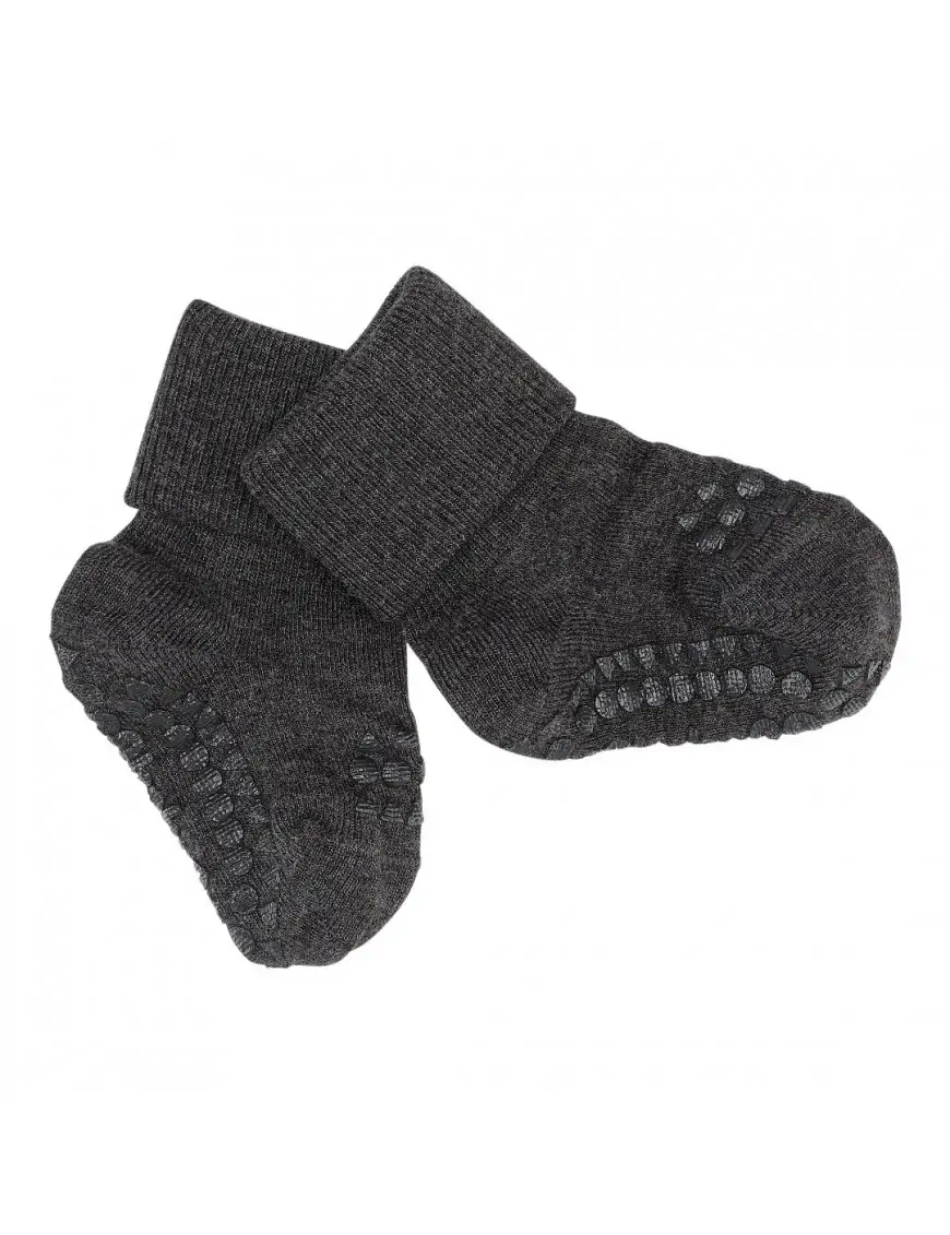 Bambusowe skarpetki antypoślizgowe Dark Grey GoBabyGo