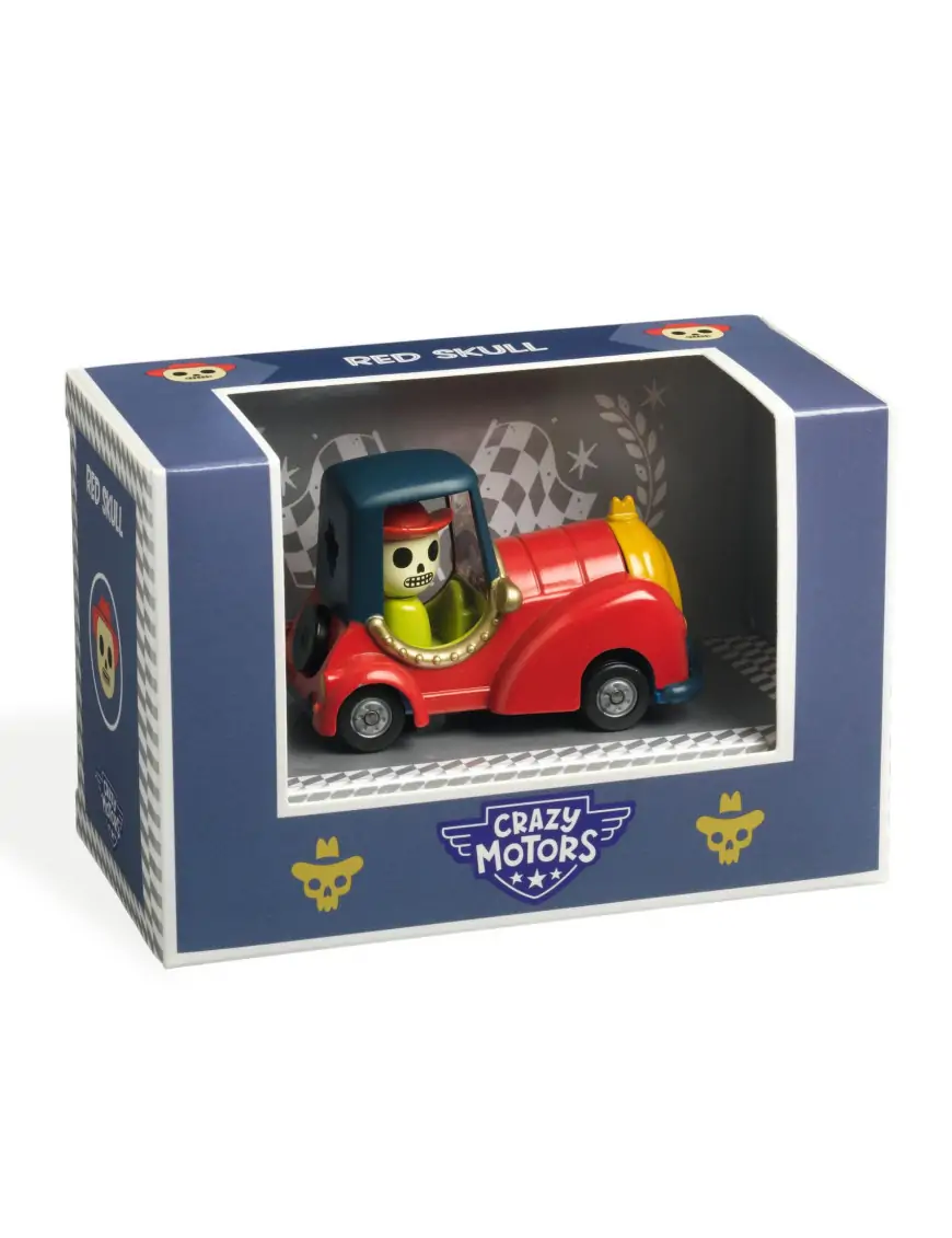 Autko CRAZY MOTORS - RED SKULL Djeco