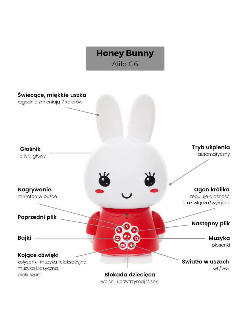 Alilo Króliczek Honey Bunny Fioletowy