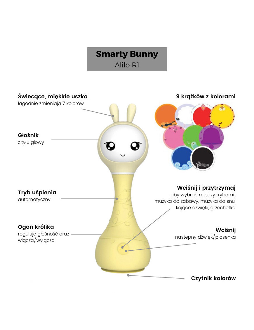 Alilo Króliczek Smarty Bunny Różowy Alilo Króliczek Smarty Bunny Różowy