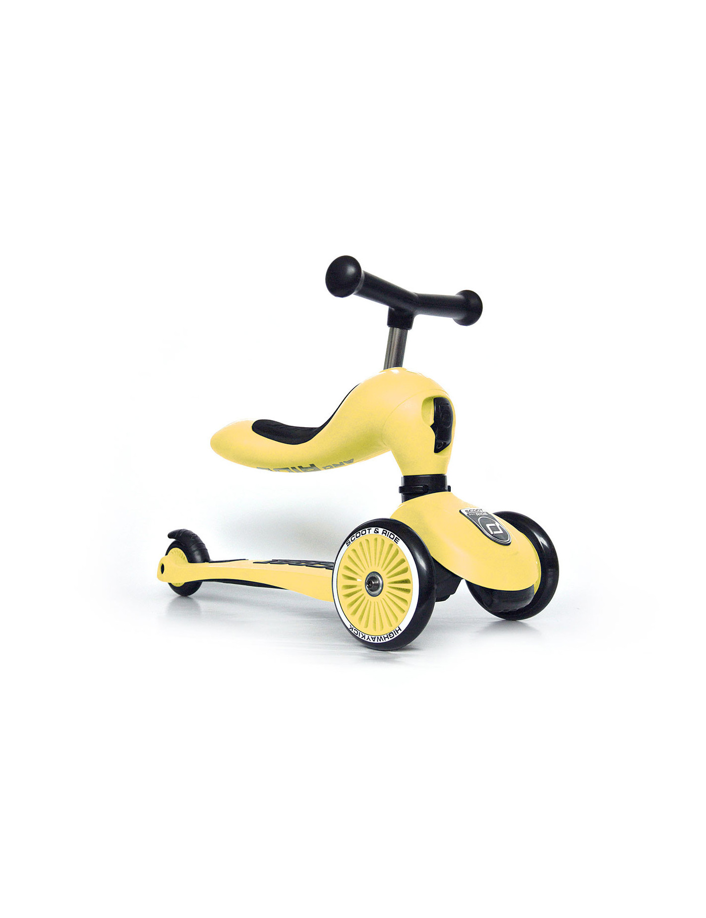 SCOOTANDRIDE Highwaykick 1 2w1 Jeździk i hulajnoga 1-5 lat Lemon