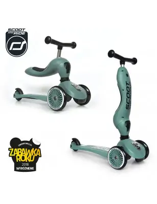 SCOOTANDRIDE Highwaykick 1 2w1 Jeździk i hulajnoga 1-5 lat Forest