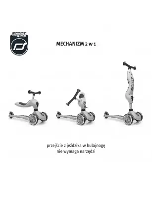 SCOOTANDRIDE Highwaykick 1 2w1 Jeździk i hulajnoga 1-5 lat Kiwi