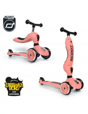 SCOOTANDRIDE Highwaykick 1 2w1 Jeździk i hulajnoga 1-5 lat Peach