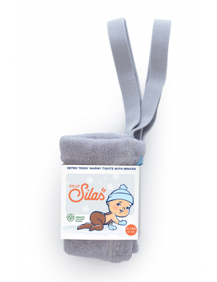 Rajstopy Teddy z szelkami Silly Silas Pearl Grey