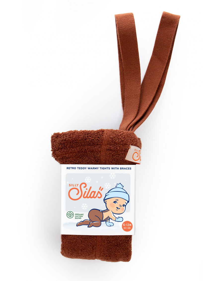 Rajstopy Teddy z szelkami Silly Silas Cinnamon