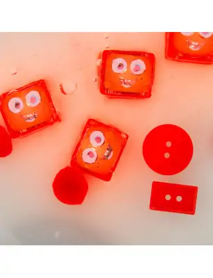 Glo Pals, Kostki sensoryczne świecące w wodzie - zabawka kąpielowa Sammy