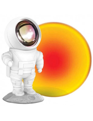 Lampka projekcyjna Astronauta (Pomarańczowy zachód słońca)