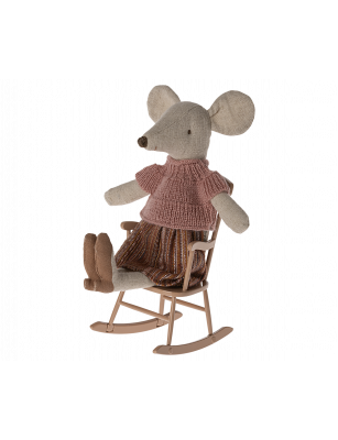 Krzesło bujane dla Myszek Maileg, Powder Pink