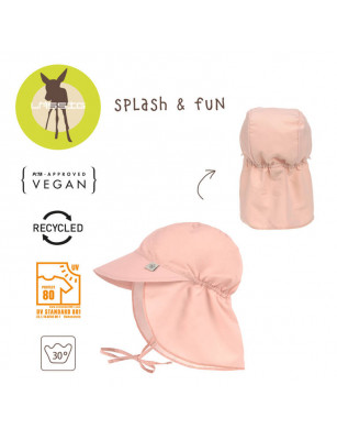 Lassig Czapka przeciwsłoneczna z daszkiem i osłoną karku UV80 Splash & Fun pink