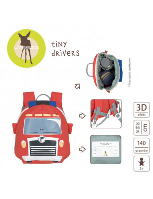 Lassig Plecak mini Tiny Drivers Wóz strażacki