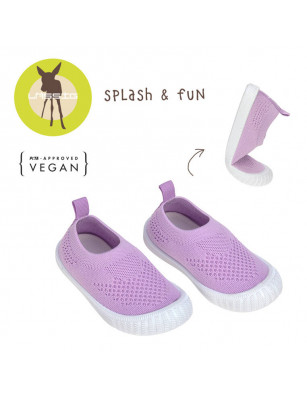 Lassig Ultrawygodne elastyczne trampki dziecięce z antypoślizgową podeszwą Splash & Fun lilac