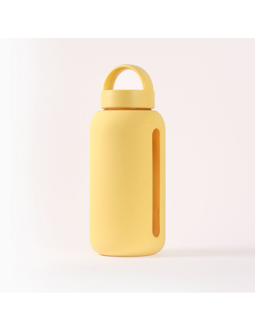 Szklana butelka do monitorowania dziennego nawodnienia Mama Bottle BINK Lemon