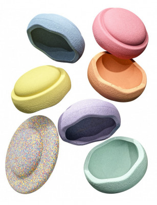 Stapelstein, Obiekty do zabawy ruchowej 6+1 Rainbow set pastel
