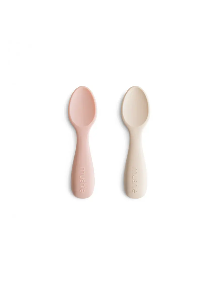 Mushie Łyżeczki Startowe dla Malucha – 2-pak Blush