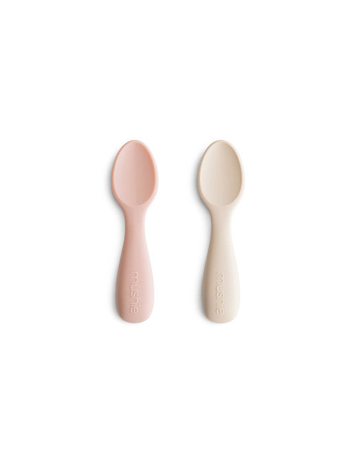 Mushie Łyżeczki Startowe dla Malucha – 2-pack Blush/Shifiting Sand