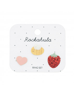 Rockahula Kids pierścionki dla dziewczynki 3 szt. Strawberry Fair