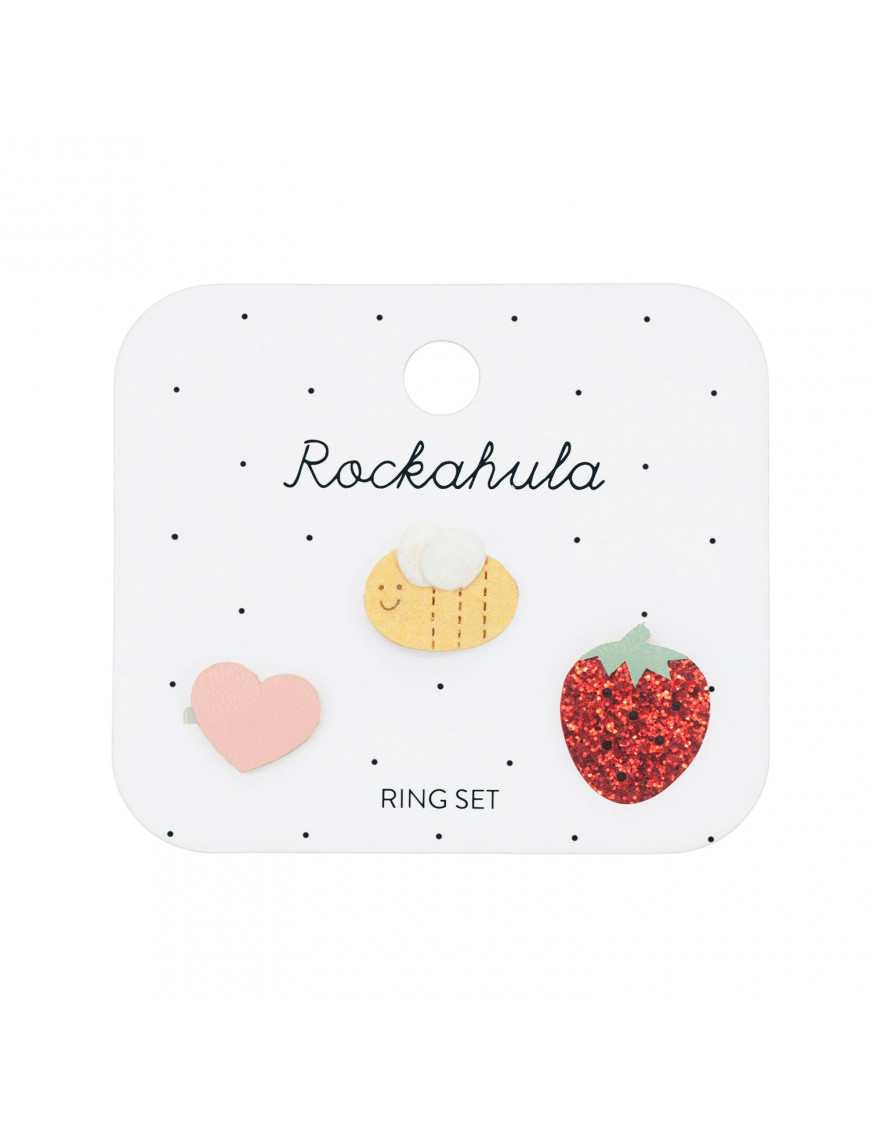 Rockahula Kids pierścionki dla dziewczynki 3 szt. Strawberry Fair