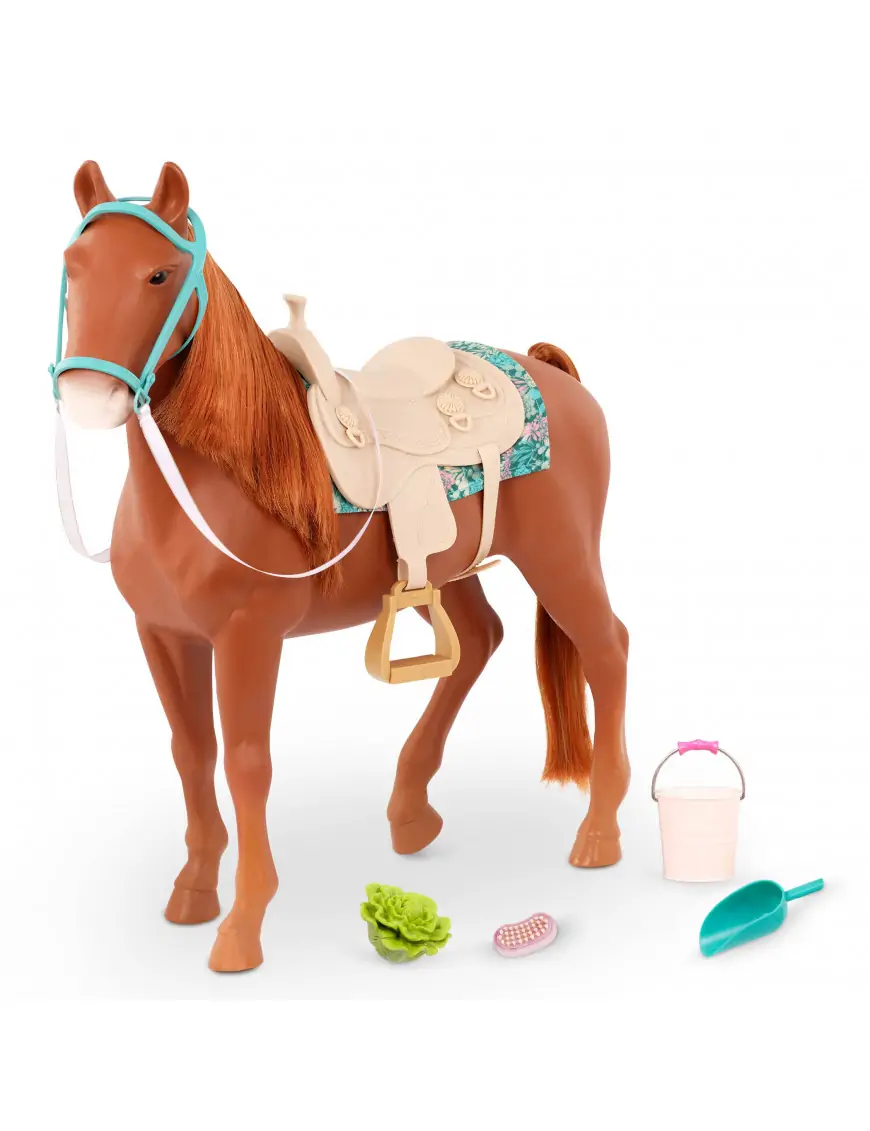 Duży koń dla lalki 46 cm – AMERICAN SADDLEBRED z akcesoriami Our Generation