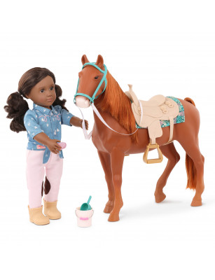Duży koń dla lalki 46 cm – AMERICAN SADDLEBRED z akcesoriami Our Generation