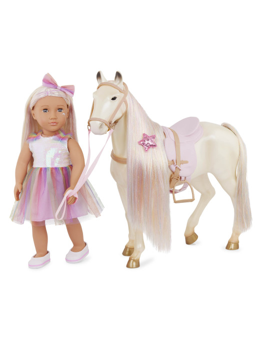 BAŚNIOWY rumak dla lalki 46 cm – ENCHANTING HORSE – do czesania i stylizacji Our Generation
