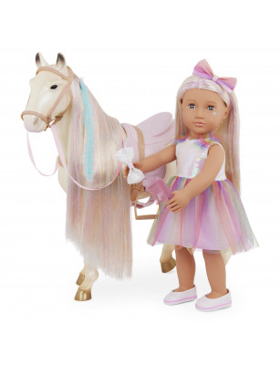 BAŚNIOWY rumak dla lalki 46 cm – ENCHANTING HORSE – do czesania i stylizacji Our Generation