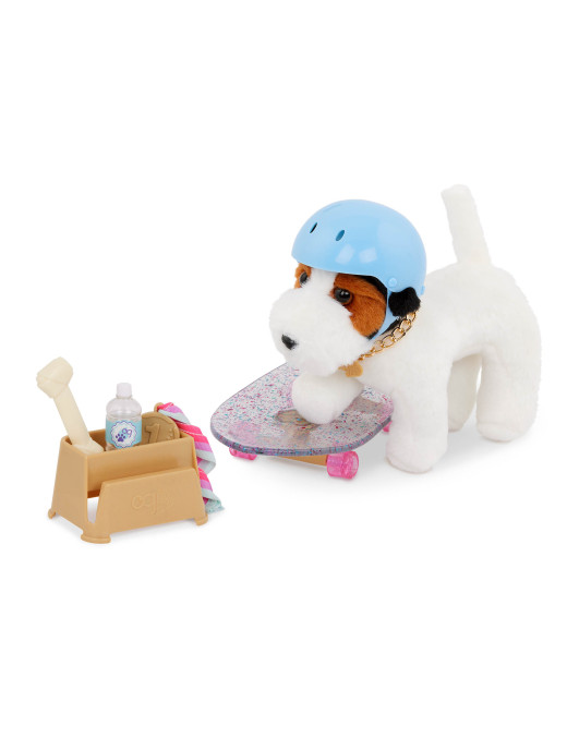 Piesek – SKATER – z REGULOWANYMI kończynami, deskorolką i akcesoriami - Pro Skater Pup Our Generation