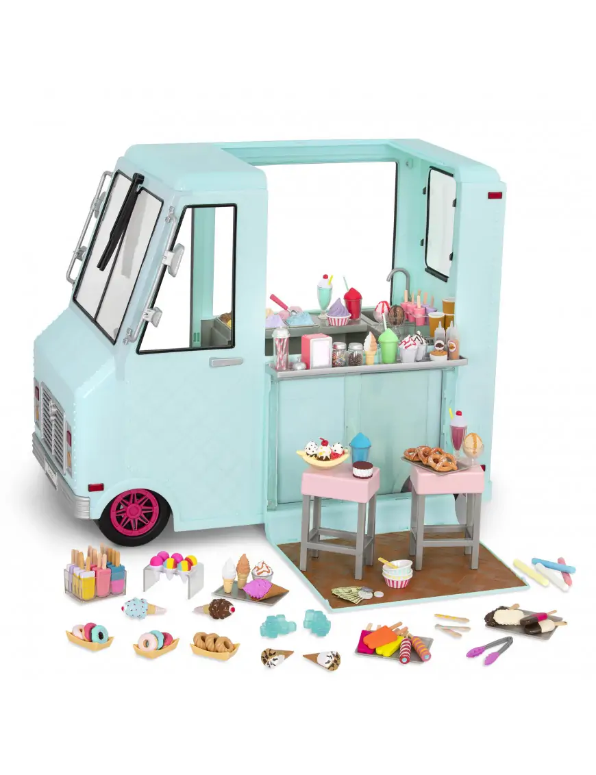 Ciężarówka z lodami i wyposażeniem – SWEET STOP ICE CREAM TRUCK Our Generation