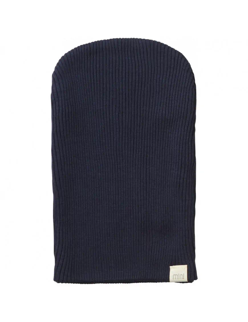 Wygodna czapka z bawełny i jedwabiu Bambi, Minimalisma Dark Blue