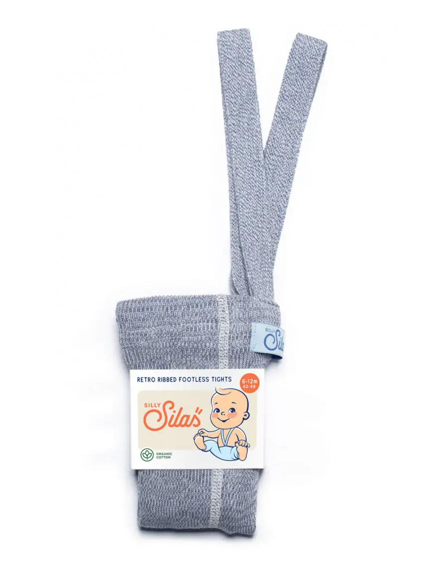 Legginsy z organicznej bawełny z szelkami Marshmallow, Silly Silas