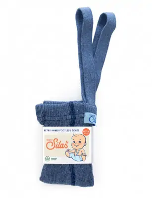 Legginsy z organicznej bawełny z szelkami Blue, Silly Silas