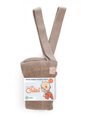 Rajstopy z organicznej bawełny z szelkami Silly Silas Peanut