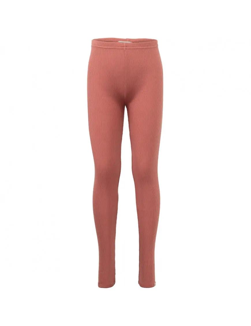 Minimalisma Legginsy z prążkowanej bawełny Bieber Antique