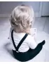 Rajstopy z organicznej bawełny z szelkami Silly Silas Black