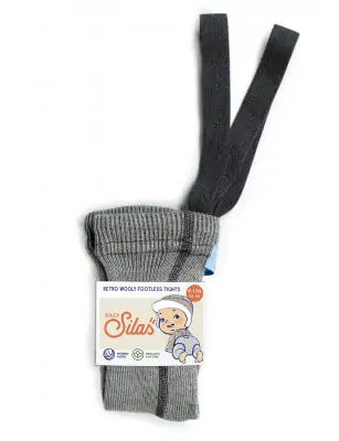 Wełniane legginsy z szelkami Silly Silas Granite