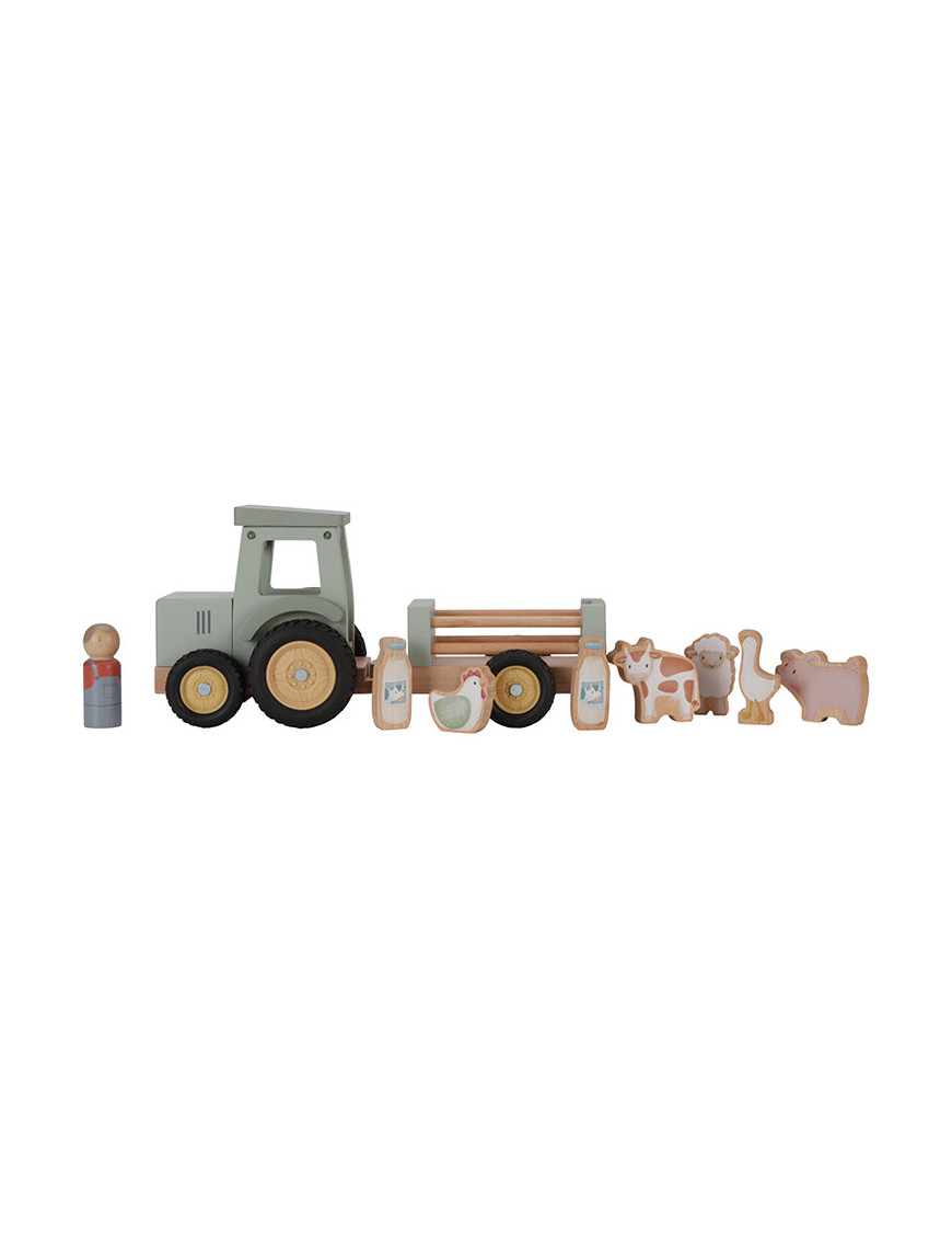 Little Dutch Traktor z przyczepą Little Farm FSC Little Dutch Traktor z przyczepą Little Farm FSC