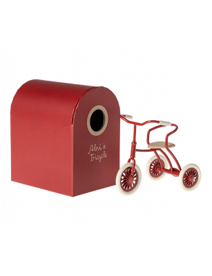 Rower dla Myszek Maileg - Abri à tricycle, Mouse - Red