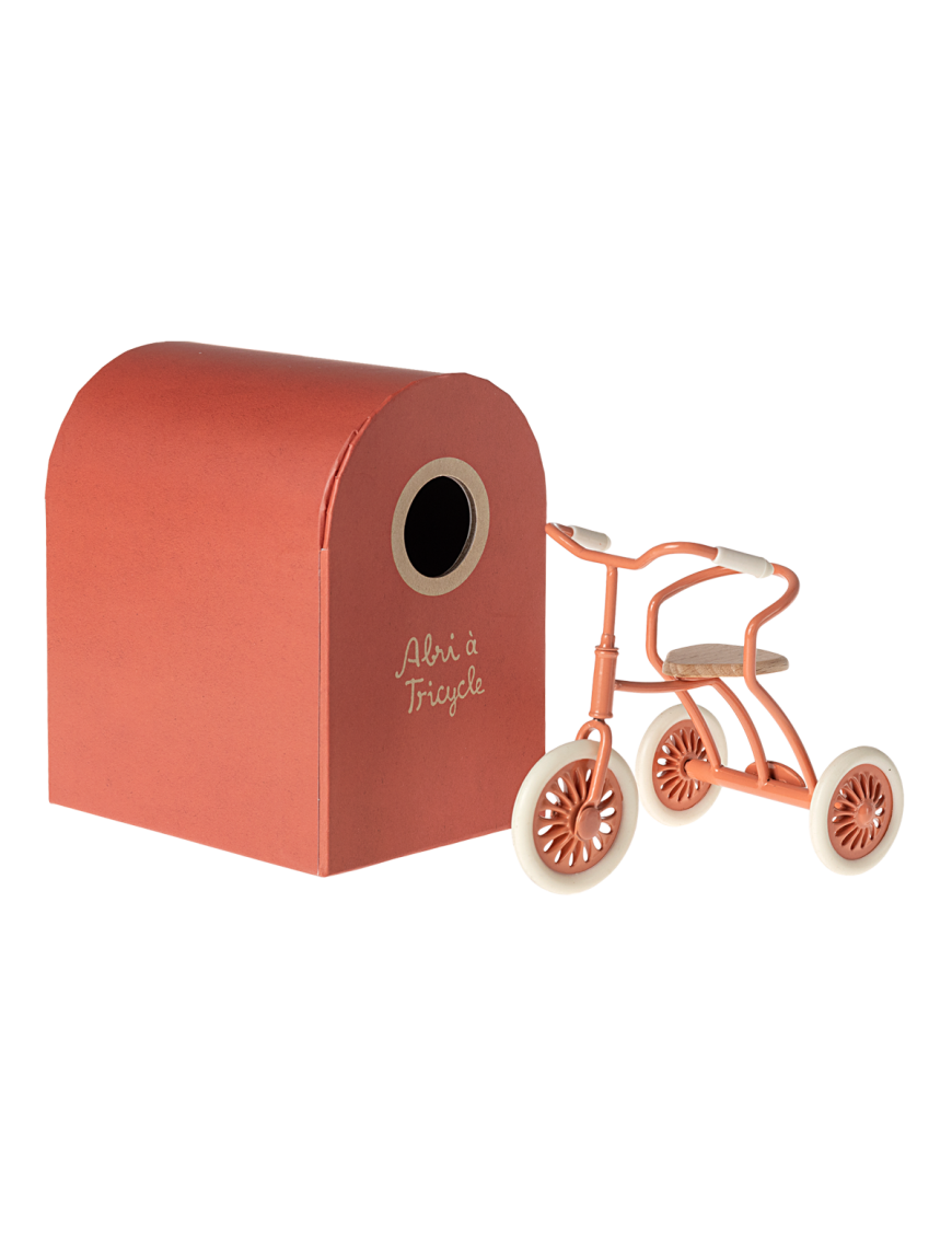 Rower dla Myszek Maileg - Abri à tricycle, Mouse - Coral
