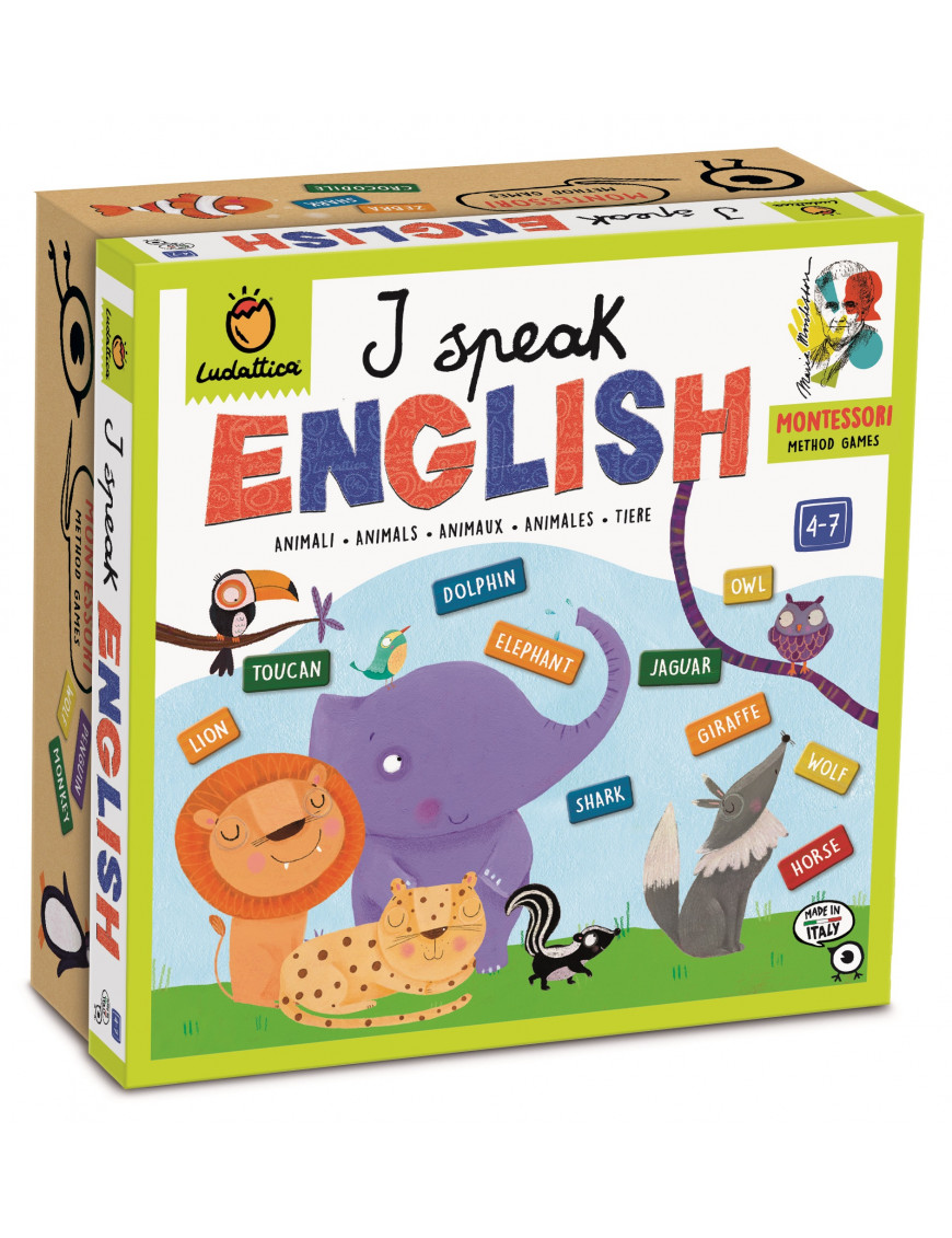 I speak ENGLISH – nauka jęz. angielskiego metodą Montessori – nazwy zwierząt