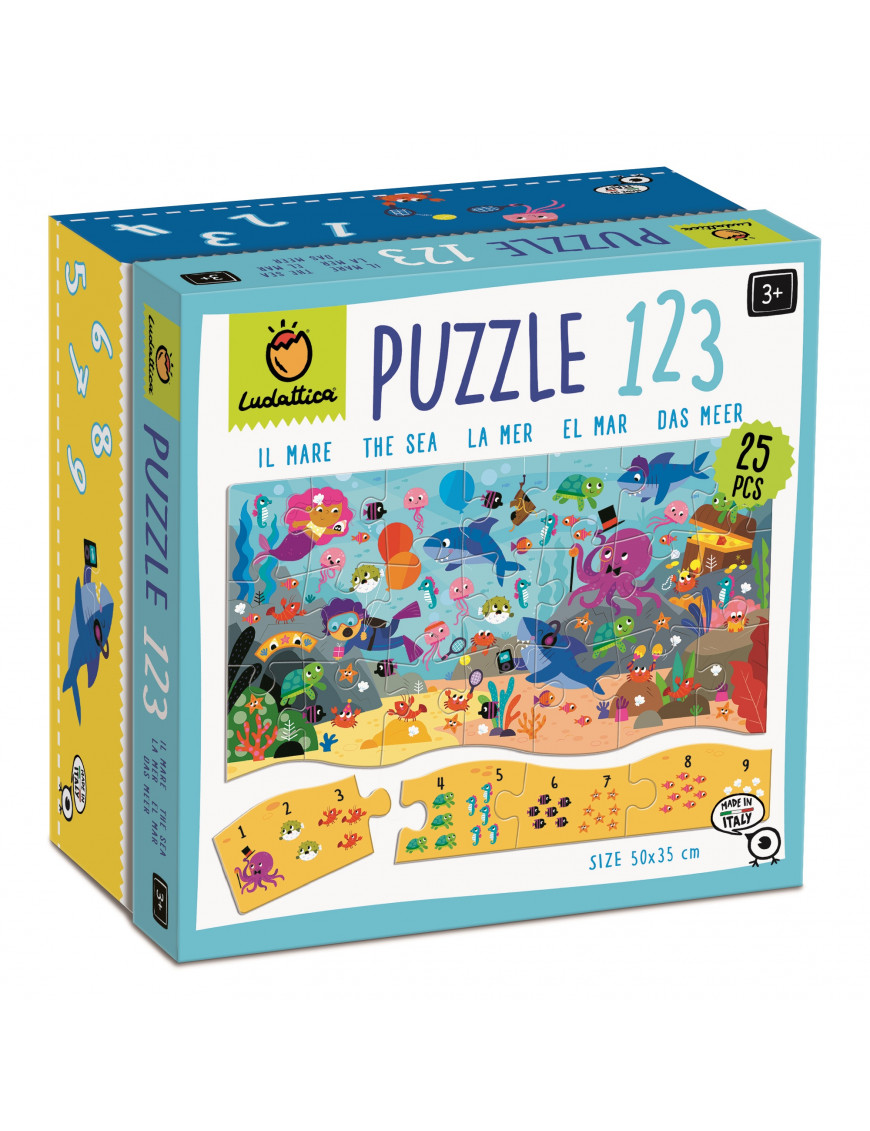 Puzzle 123 – MATEMATYCZNE puzzle dla najmłodszych – MORZE
