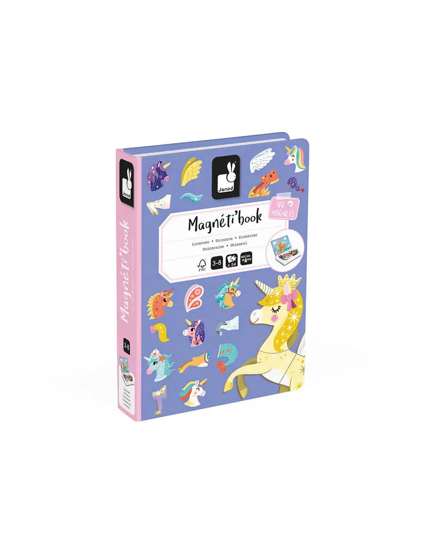 Magnetyczna układanka Jednorożec Magnetibook 3-8 lat, Janod